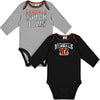 Nfl Gerber Unisex Baby Team 2 Pack Long Sleeve Onesie Bodysuit, Color, 18 Months
