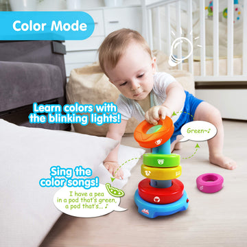 BEST LEARNING Stack & Learn - Developmental Educational Activity Stacking Toy for Infants Babies Toddlers for 6 or 9 Month Old B