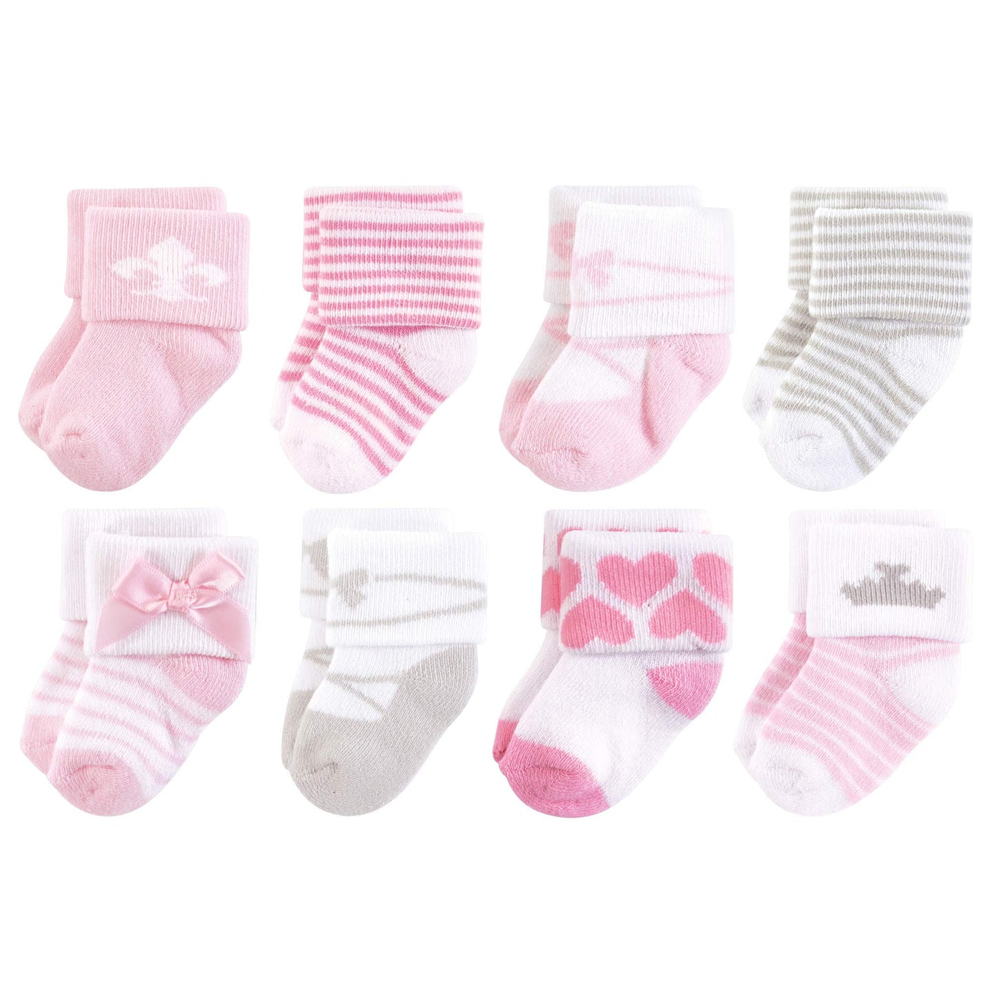 Hudson Baby Unisex Cotton Rich Newborn And Terry Socks, Royal, 0-6 Months