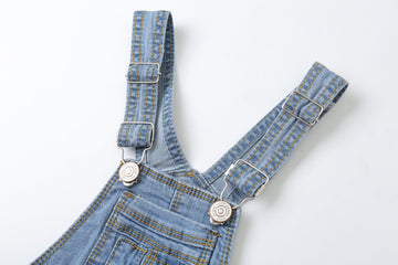 Kidscool Space Baby Boy Girl Jean Shorts,Toddler Denim Cute Summer Shortalls,Light Blue,9-12 Months