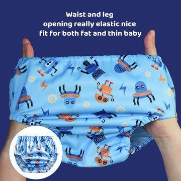 Bisenkid 6 Packs Waterproof Plastic Pants For Toddlers Potty Training Pants & Good Elastic And Breathable Diaper Cover For Girl