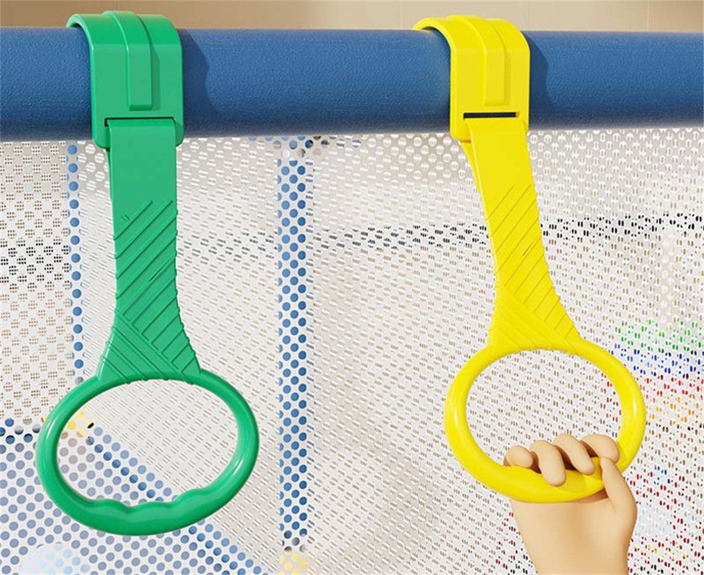 5Pcs Walk Assistant Plastic Baby Crib Pull Rings For Baby Baby Pull Up Rings Cot Hanging Rings For Infant Baby Toddler Practice