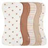 Gerber Baby Unisex Burp Cloths 5-Pack, Rust Tan, Size 10.5' X 21'
