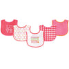 Luvable Friends Unisex Baby Cotton Terry Drooler Bibs With Peva Back, Sugar, One Size
