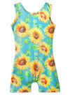 Hoziy Baby Leotards 12-18 Months For Gymnastics 18-24 18 Months 24 Month 1T 2T 1-2T Toddlers Bodysuits Dance Teal Blue Sunflower