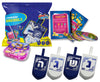 Hanukkah Dreidels - Blue And White Wooden Dreidel - 10 Pack Medium - Hand Painted - Game Instructions Included