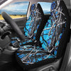 Whosucclay Blue Camo Oak Hunting Print Car Seat Covers, 2 Packs Durable Bucket Seat Protection, Car Accessories for Women Girls