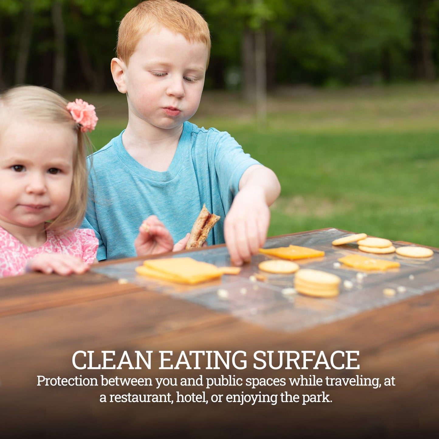 Clear Disposable Placemats 200 Pack For Baby, Toddler, Kids, Adults - Sticky Transparent Table Mat - Adhesive Table Topper Solut