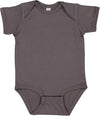 Rabbit Skins Baby Soft Fine Jersey Short Sleeve Bodysuit (4424) Charcoal, 6M