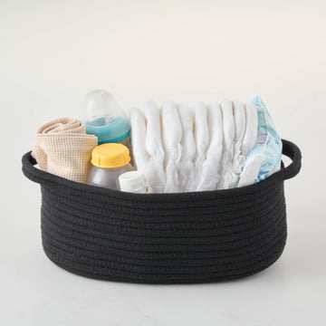 Gift Basket With Wrap Bag & Ribbon - Empty Small Woven Basket (12'X8'X5'), Cute Decorative Storage For Baby Showers, Toys, Mo