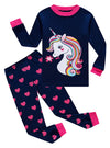 Unicorn Little Girls Pajamas For Kids 100% Cotton Pjs Size 7