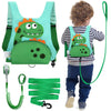 Dr.Meter 3 In 1 Toddler Harness Leash + 8.2Ft Anti Lost Wrist Link, Cute Dinosaur Kids Safety Harness Tether With Key Lock, Chil