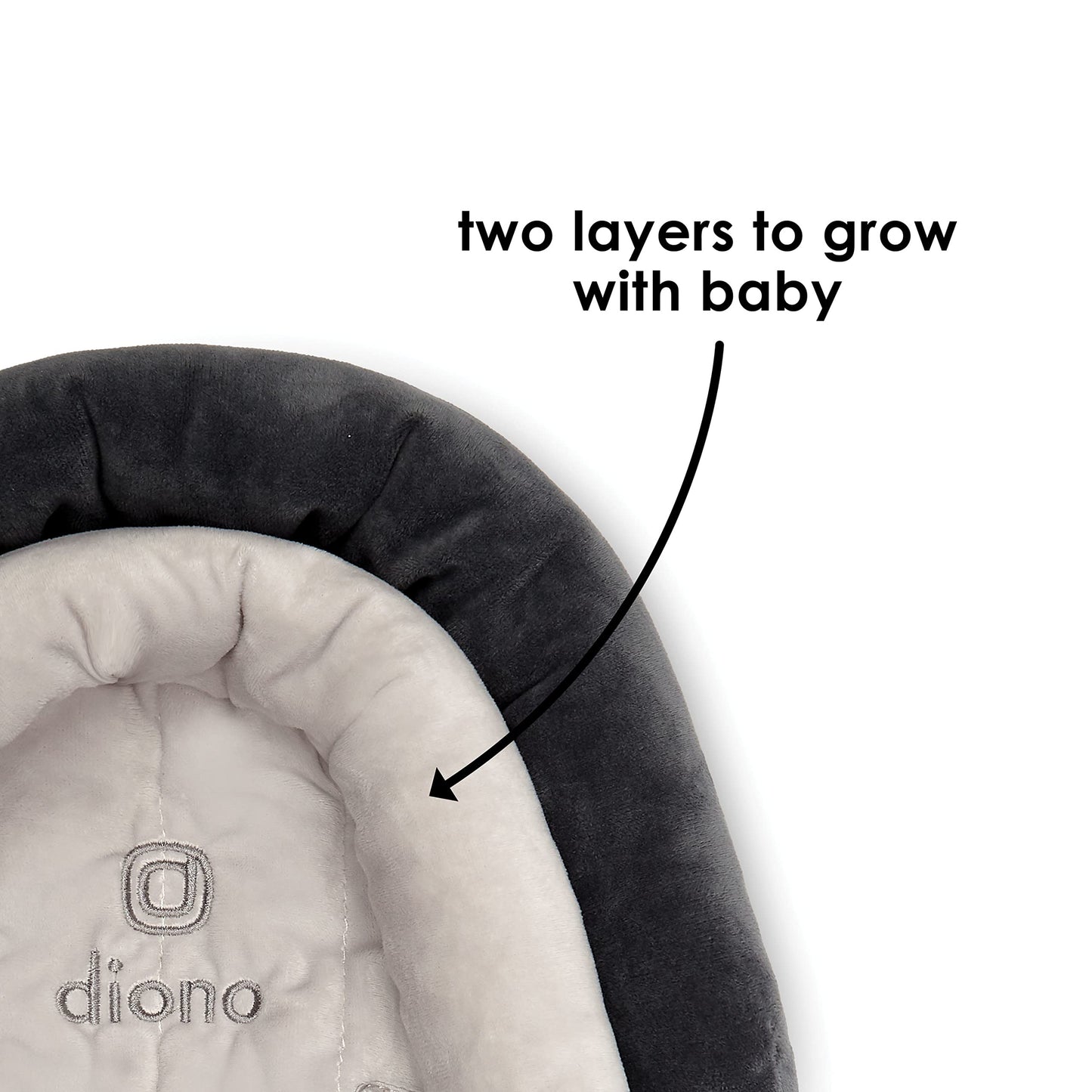 Diono Cuddle Soft 2-In-1 Baby Head Neck Body Support Pillow For Newborn Baby Super Soft Car Seat Insert Cushion, Perfect For Inf