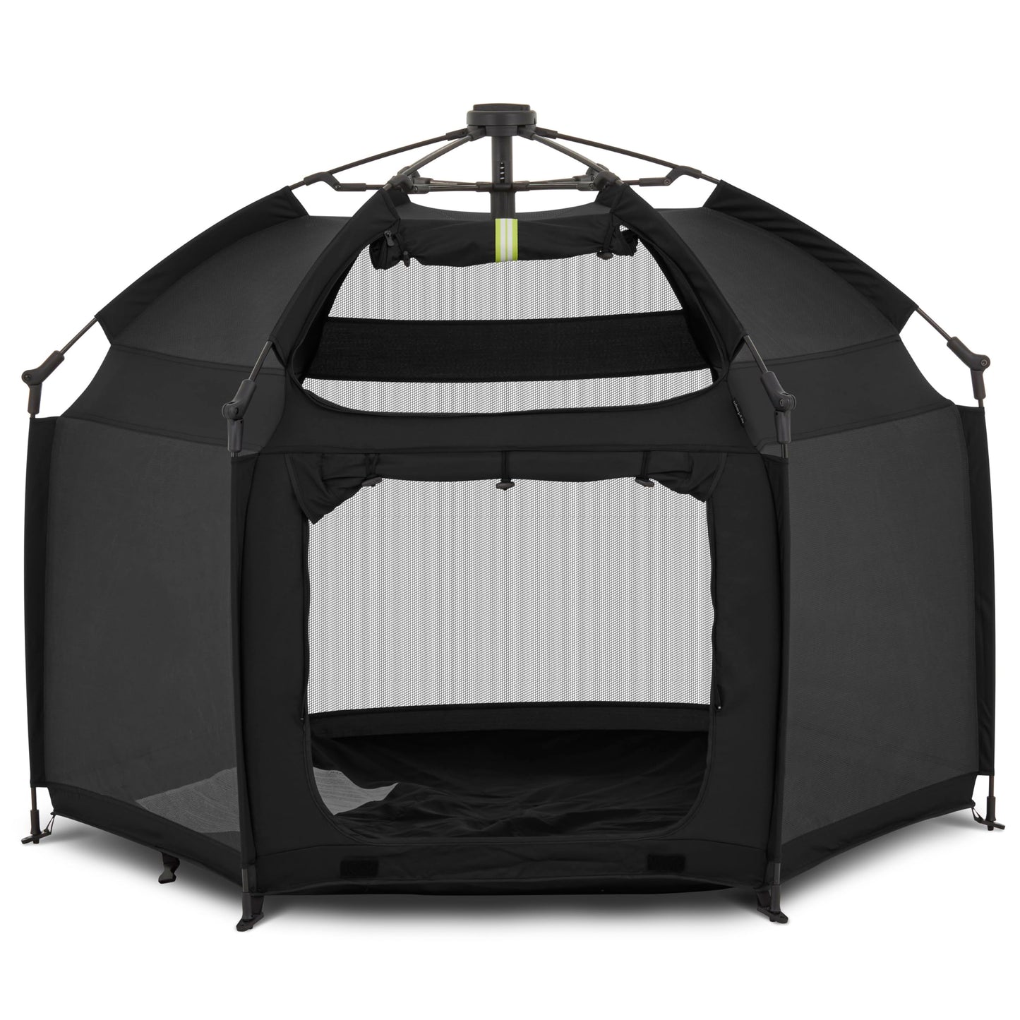 Dream On Me Pop Up Children Playpen In Noir Black, Easy Set Up Playpen For Babies And Toddlers, Breathable Mesh Sides, One Hand