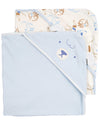 Carter'S Baby Hooded Towel (2-Pk Blue/Ivory)