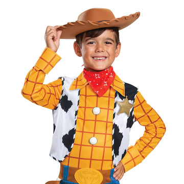 Disney Pixar Woody Toy Story 4 Deluxe Boys' Costume, Multicolor, Small (4-6)