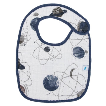 Little Unicorn Premium Classic Bib 3 Pack | Adjustable As Baby Grows | Soft Fabric On Skin | Great For First Time Eaters (Planet