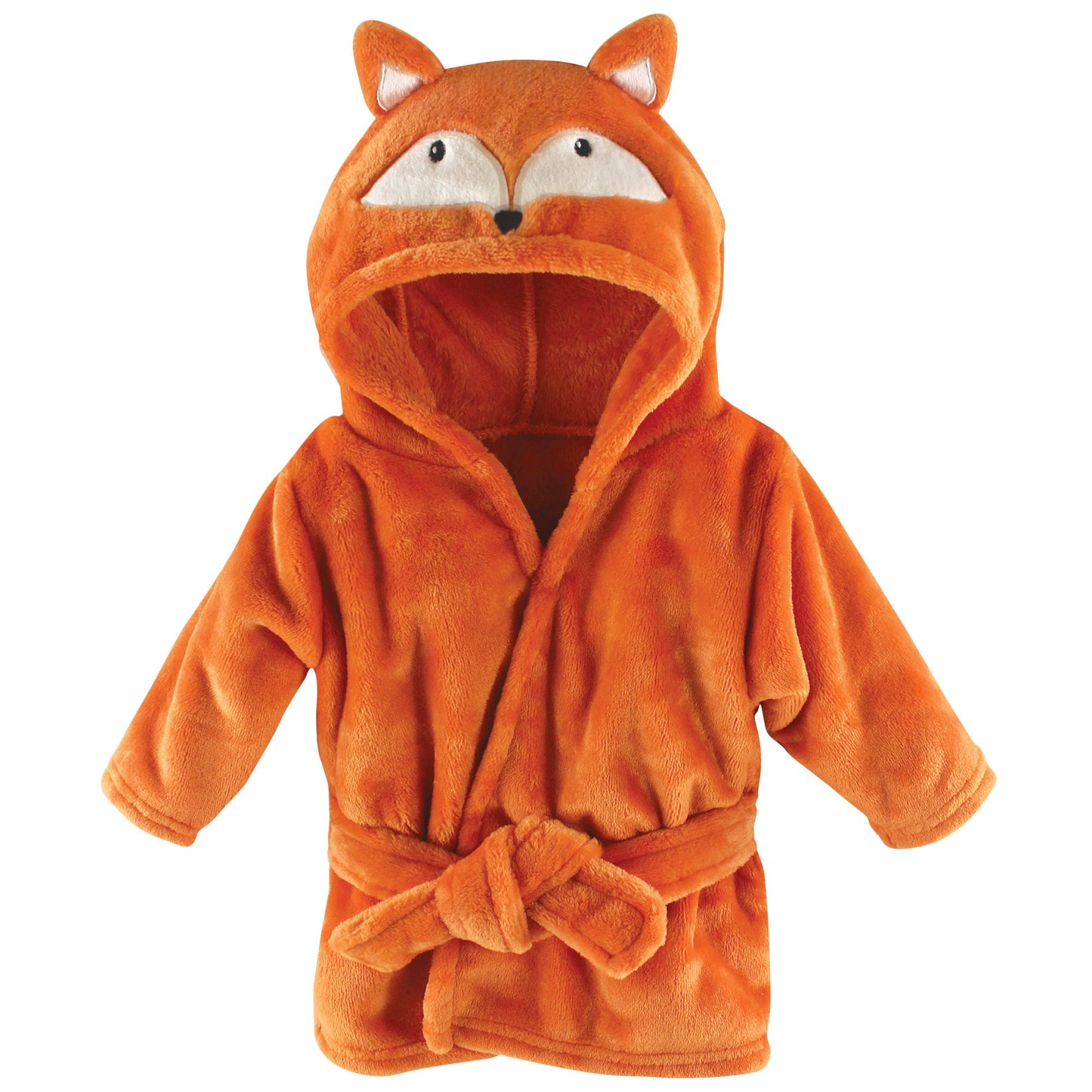 Hudson Baby Unisex Baby Plush Animal Face Bathrobe, Fox, 0-9 Months