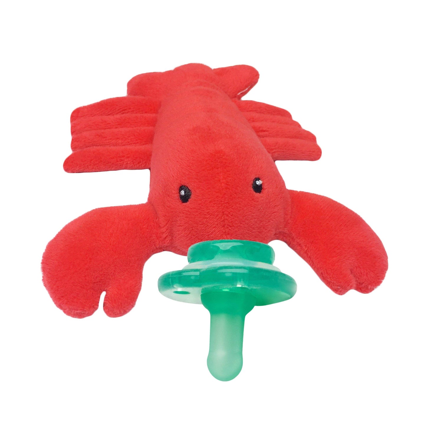Nookums Paci-Plushies Buddies - Lobster Pacifier Holder - Adapts To Name Brand Pacifiers, Suitable For All Ages, Plush Toy Inclu