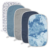 Honestbaby Baby Organic Cotton Multi-Layer Burp Cloths Multipack, Watercolor World, One Size Us