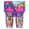 Playtex Baby Sipsters Stage 3 Paw Patrol Sippy Cups, Spill-Proof, Leak-Proof, Insulated - Pink, 9 Oz, 2 Count
