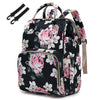 Yusudan Floral Diaper Bag Backpack For Baby Girls, Mom Waterproof Large Nappy Bags For Women (Flowers)