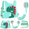 Toddler Leash-Baby Walking Safty Harness And Child Anti Lost Wrist Link For Girls/Boys Travel (Green)