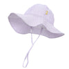 Dasmini Baby&Toddler Stripe Wide Brim Sun Hats Upf 50+ Sun Protection Beach Bucket Cap Cute Adjustable Hat (Purple Stripe, 2-5T)