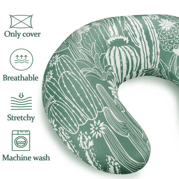 Dayeeball Nursing Pillow Cover, Removable Nursing Covers For Breastfeeding Pillows, Stretchy And Soft Fit For Baby Girls Boys Ne