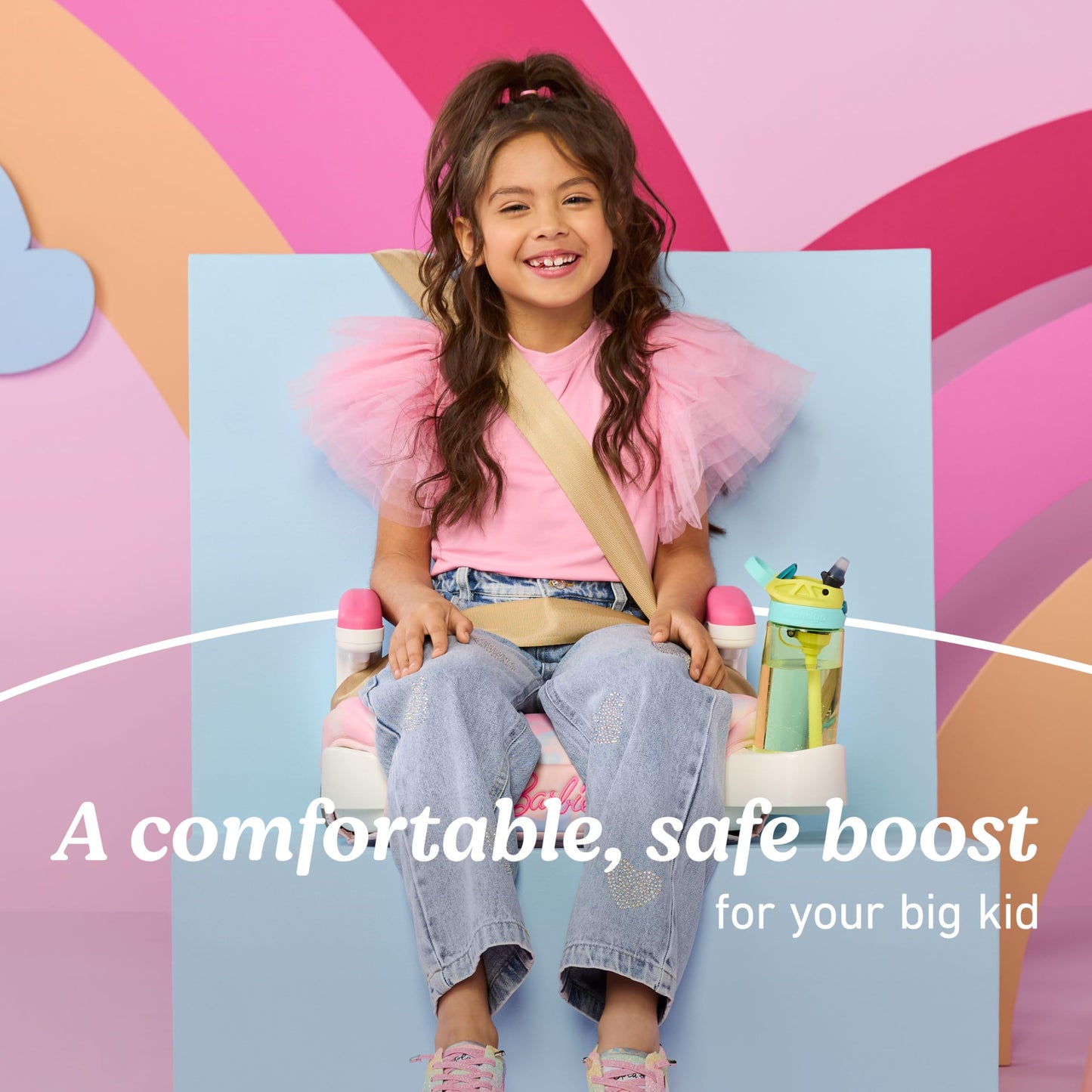 Graco Turbobooster 2.0 Backless Booster Car Seat, Barbie Paint, Travel Booster Seat For Children Ages 4-10, Weight 40-100 Pounds