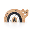 Wee Gallery Bamboo Nesting Bear, Building and Stacking Blocks, Arc Stacker and Balance Toy for Child Motor Skills, Problem Solvi