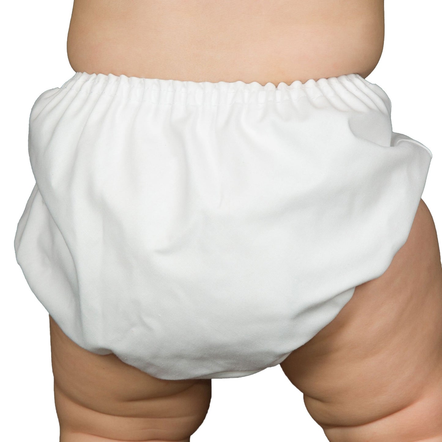 I.C. Collections Baby Boys White Batiste Diaper Cover Bloomers, Size L