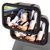 Lusso Gear Baby Car Mirror (2 Pack) - Secure Headrest Mount for Rear-Facing Seat Mirror - Shatter-Resistant Glass for Clear Infa
