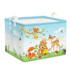 Clastyle Forest Animal Party Nursery Storage Basket Fox Bear Deer Blue Rectangle Classroom Shelf Basket Bird Squirrel Grass Clot