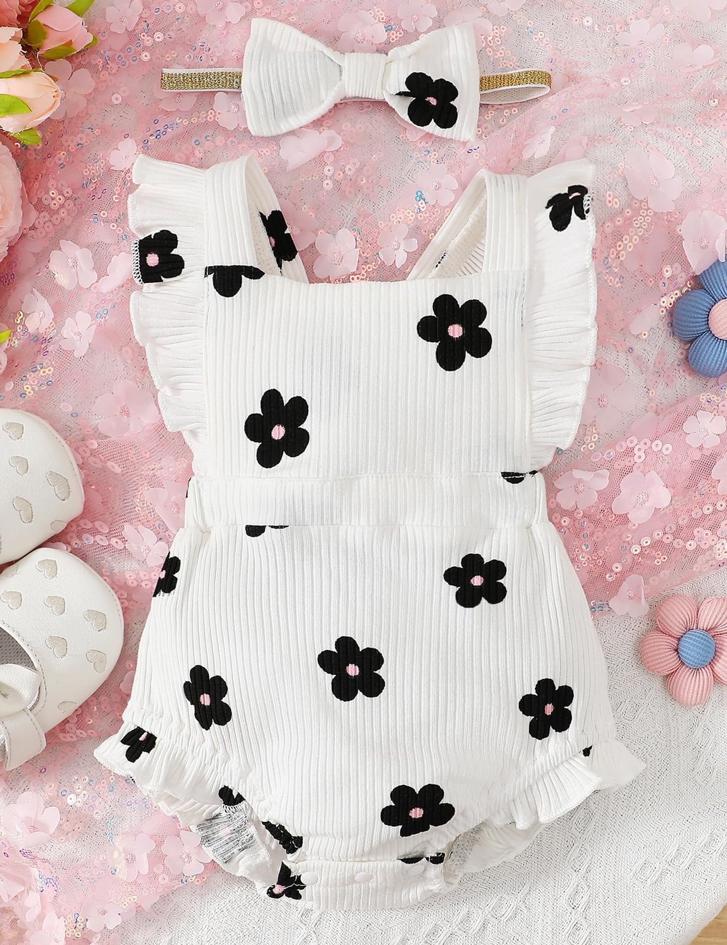 Fullfamous Newborn Baby Girl Clothes Outfits Romper Spring Summer Clothing Onesie Bodysuit Jumpsuit Ropa De Bebe Nia Daisy Newbo