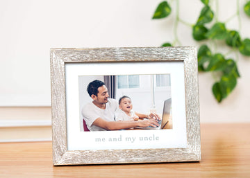 Pearhead Me And My Uncle Rustic Photo Frame, Niece Or Nephew Family Picture Frame