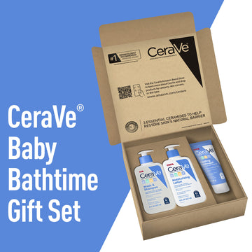 Cerave Baby Bath Set, 8Oz Wash & Shampoo + 8Oz Moisturizing Lotion + 3Oz Healing Ointment, Fragrance, Parabens, Phthalates, & Te