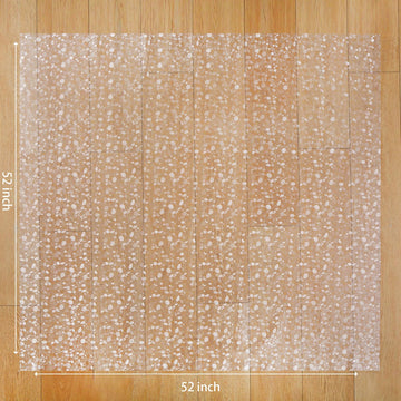 Plastic Splat Mat For Baby, Easy Cleaning Vinyl Floor Mat For Eating Messes, Waterproof High Chair Floor Protector Feeding Floor