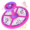Hockvill Unicorn Sit And Spin Toy For Toddler Girls Ages 1 2 3 4 5, Christmas Birthday Gift For Kids, Toddler Spin Toy With Led