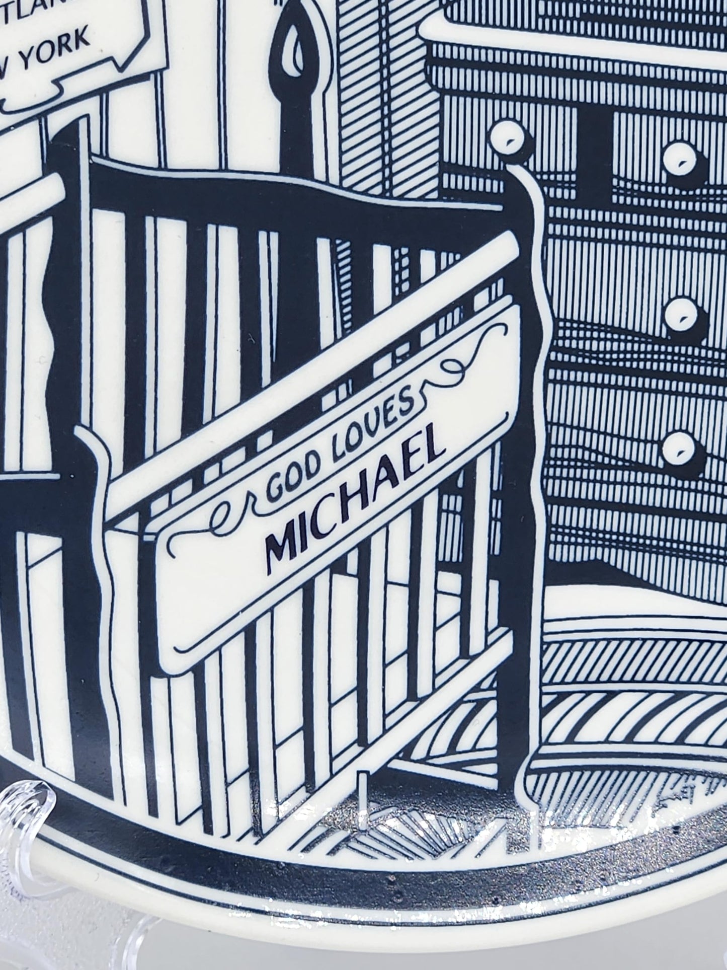 Keepsake Personalized Baby Plate - Customizable Fine China Plate, Great For Baby Gifts, Baby Shower New Born Memory For Girls Or