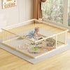 LOVMOR Large Wooden Baby Playpen, Adjustable Gate for Toddler and Babies, Portable Security Baby Fence Play Yard with Door (79.5