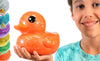 JA-RU Giant Glitter Rubber Ducks (1 Duck Assorted) 7 Large Rubber Duck. Kid Bath Toys. Stress Relief Fidget. Beach & Pool Toy. B