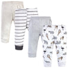 Hudson Baby Unisex Baby Cotton Pants And Leggings Neutral Safari, 9-12 Months