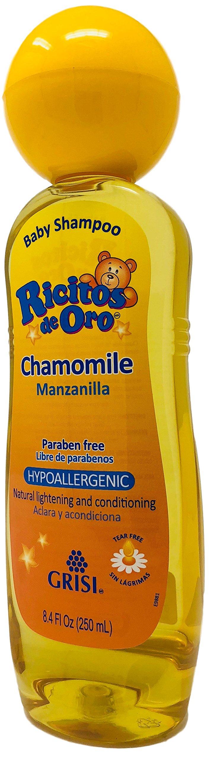 Ricitos De Oro Chamomile Baby Shampoo, Hypoallergenic Tear Free Baby Shampoo With Chamomille Extract; 8.4 Fl Oz