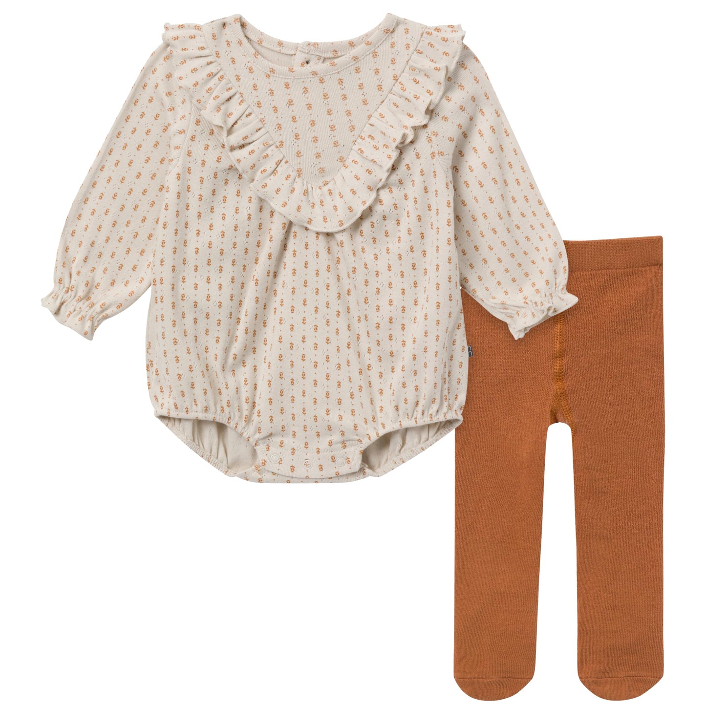 Modern Moments by Gerber Baby Girls Ruffle Romper, Heritage French Floral, 12 Months