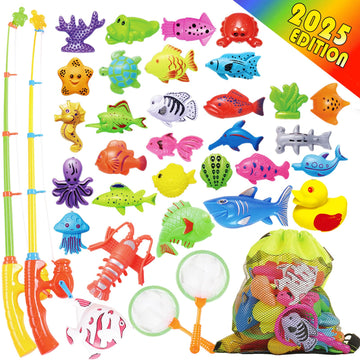 Goody King Magnetic Fishing Game Pool Toys for Kids - Outdoor Indoor Water Table Toys Carnival Party Water Bath Toy for Toddlers