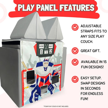 Couch Swag Play Panel for Childrens Foam Sofa Kids Couch (Hockey)