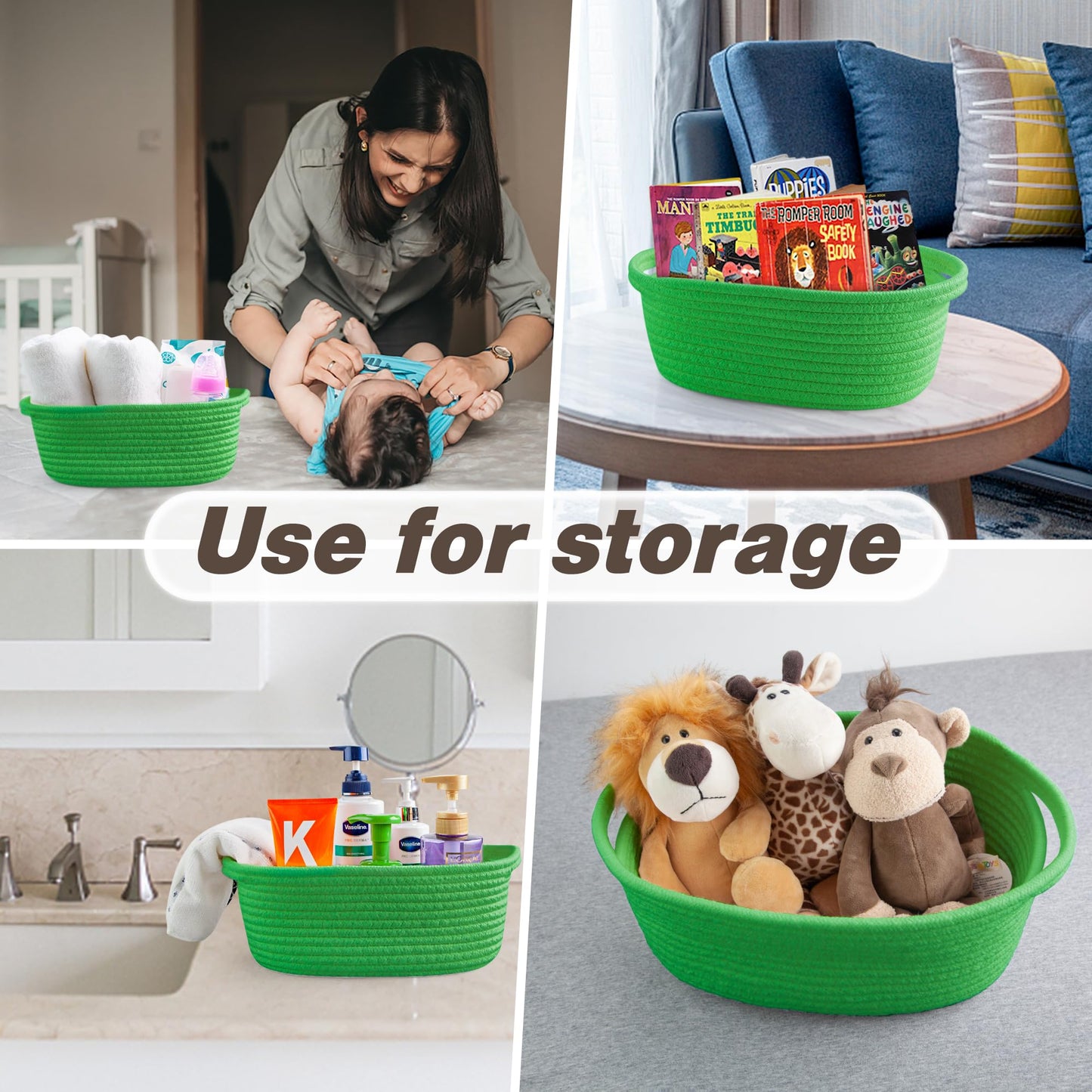 Pro Goleem Small Woven Basket With Gift Bags And Ribbons Durable Baskets For Gifts Empty Small Rope Basket For Storage 12'X 8'