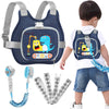 Accmor Toddler Harness Leash+ Reflective Anti Lost Wrist Link, Cute Dinosaur Kids Harness With Leash, Collapsible Child Leash Ba