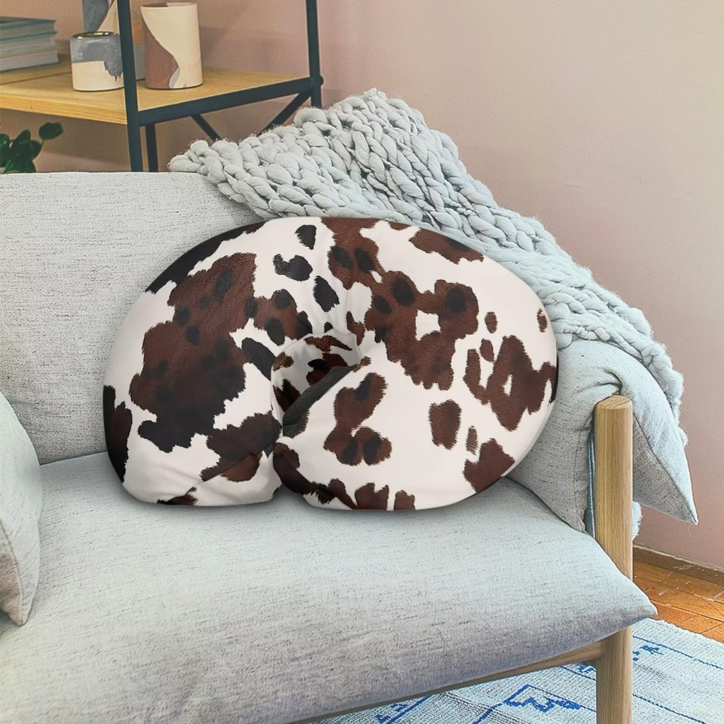 Goronwyfloyd Brown Cow Print Breastfeeding Pillow Slipcover For Baby Nursing Pillow Cover Cuddle Pillow Slipcover Detachable Nur
